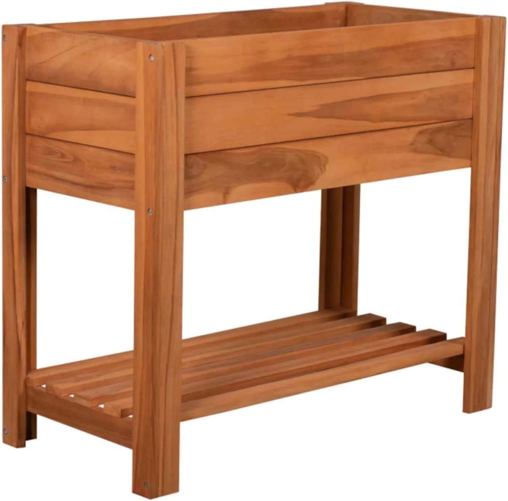 Hochbeet Kräuter Teak mit Ablagefläche Bild 1