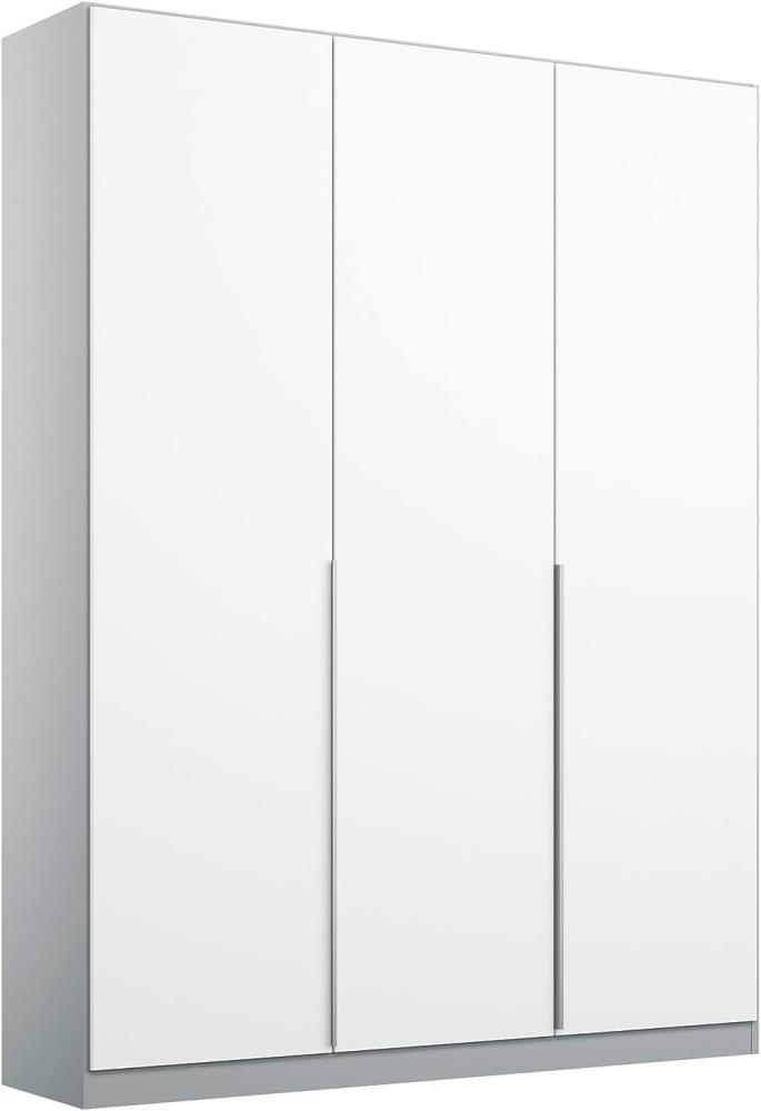 Rauch Möbel Alabama Drehtürenschrank Schrank Kleiderschrank Weiss / Grau, 3-türig, Inklusive Zubehörpaket Basic, 2 Kleiderstangen, 4 Einlegeböden, BxHxT 136 x 229 x 54 cm Bild 1