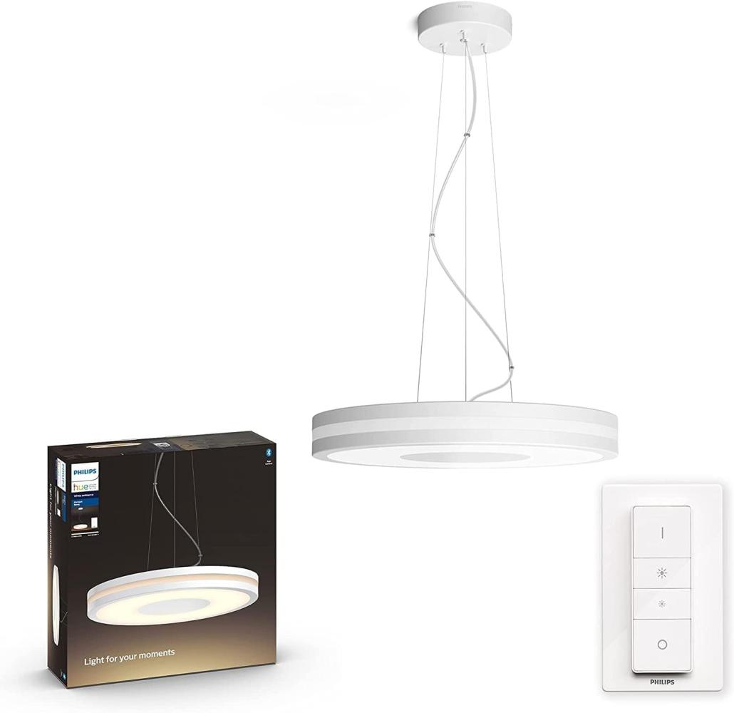 Philips Hue White Ambiance Being BT Pendelleuchte mit Dimmschalter weiß Bild 1