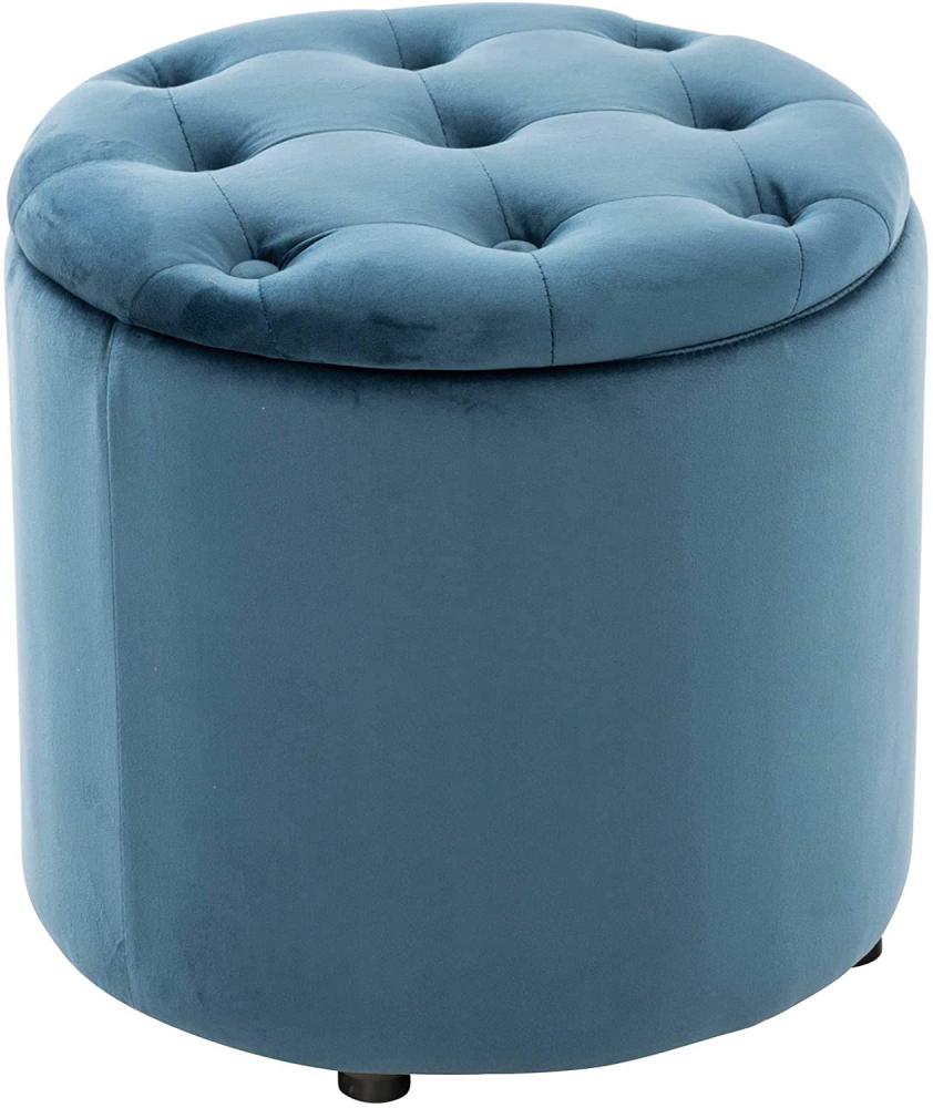 Sitzhocker Pantin Samt blau Bild 1