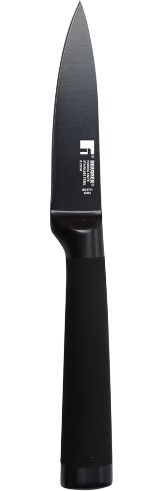 Bergner Black Blade Gemüsemesser, 8,75 cm, Schwarz Bild 1