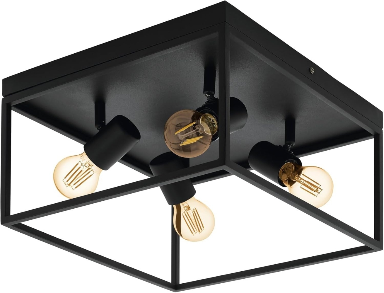 Eglo 98334 Deckenleuchte SILENTINA schwarz L:36cm B:36cm H:20,5cm Bild 1