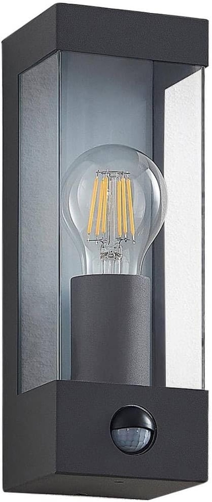 Lindby Außen-Wandleuchte Tilian, Edelstahl Alu IP44mit Bewegungsmelder, 1 x 15 W LED Bild 1