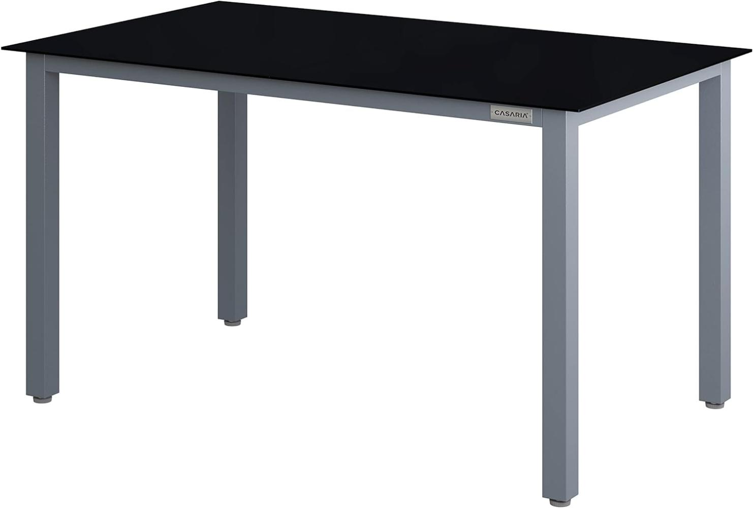 Alu Gartentisch 150 x 90 x 75 cm silber Bild 1