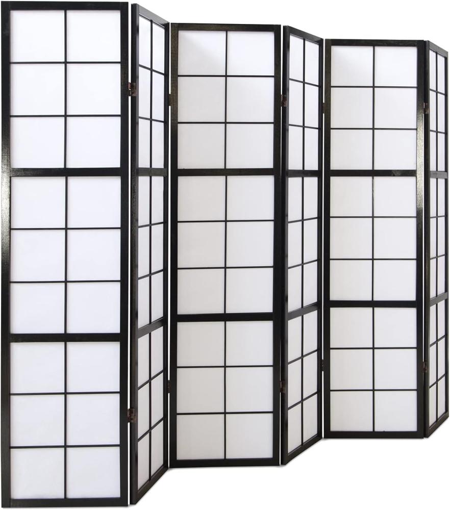 6fach Paravents Paravent Raumteiler Shoji schwarz Bild 1