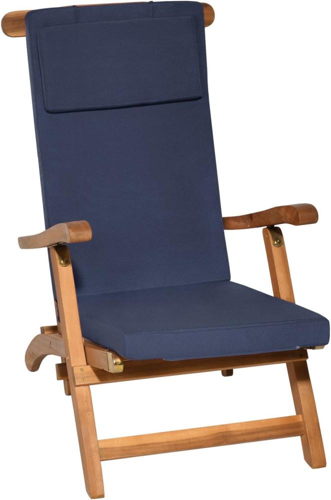 Beautissu 'LoftLux DC' Auflage, Polyester dunkelblau, 175 x 45 x 5 cm Bild 1