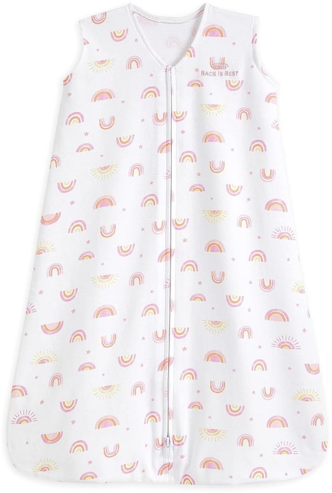 HALO® Sleepsack® Baby Schlafsack, 0,5 TOG 100% Baumwolle, Schlafsack für Neugeborene, Baby Tragbare Decke für mehr Sicherheit, Unisex für Jungen und Mädchen, 18-36 Monate, Sunshine Rainbows Bild 1