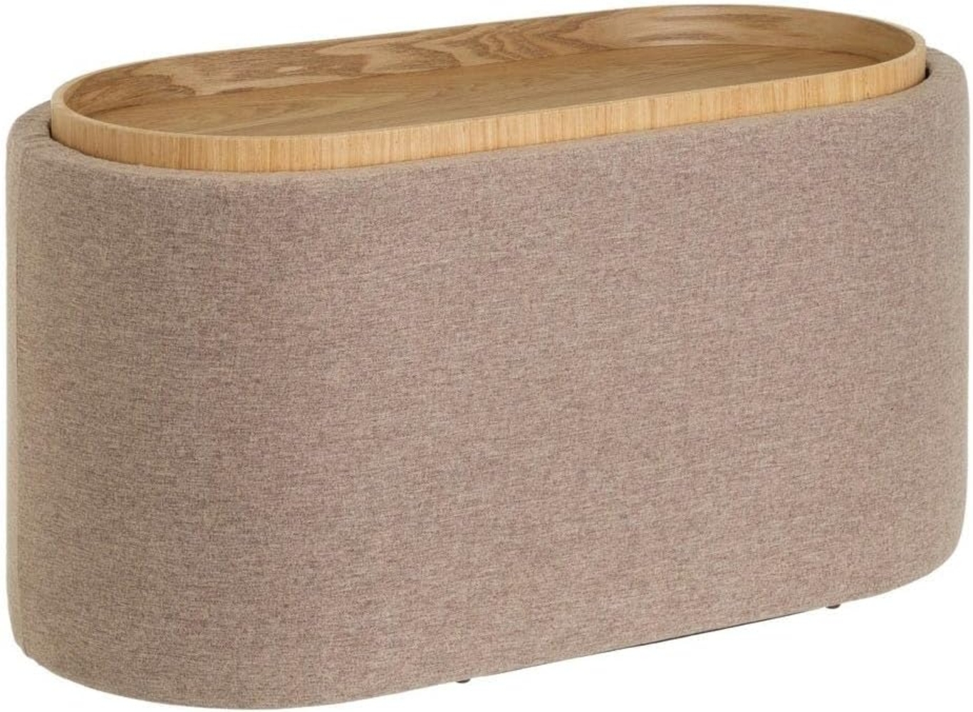 DRW Sitzsack Arcon aus Stoff und MDF in Beige Bild 1