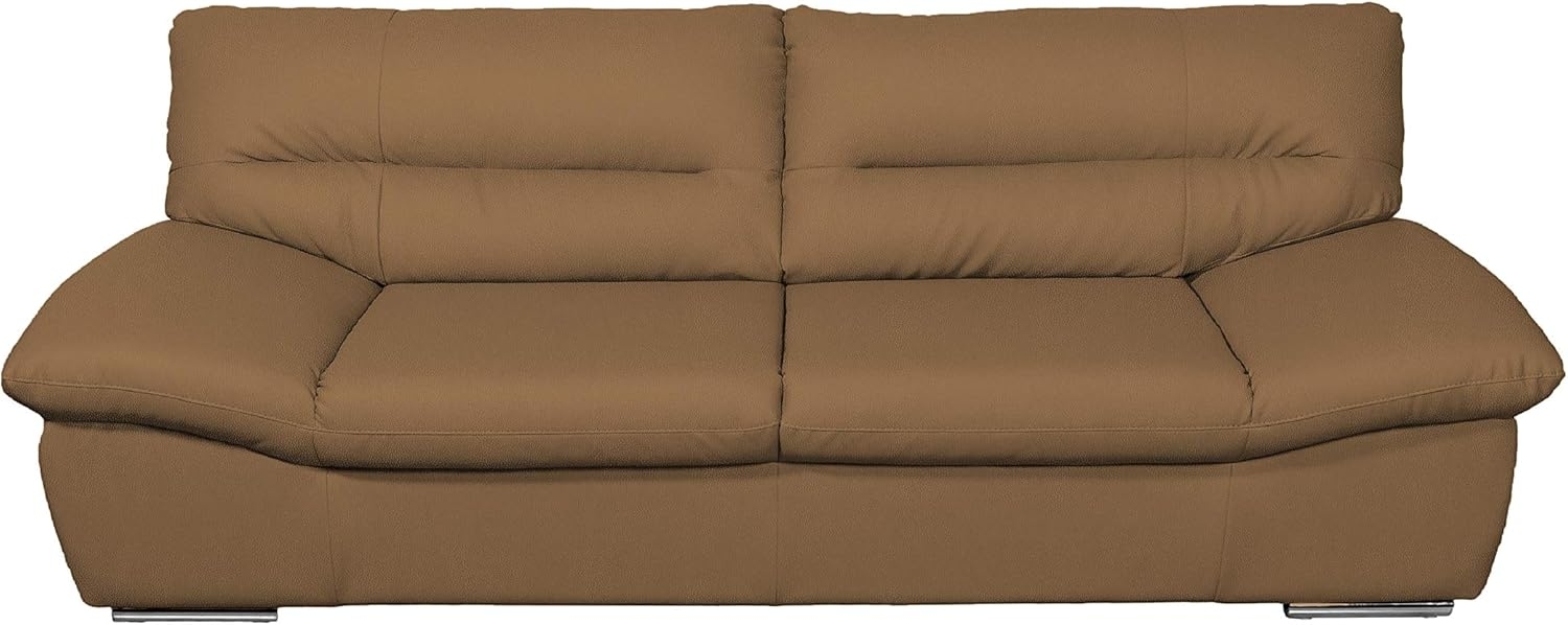 Mivano 3er-Ledersofa William / 3-Sitzer Sofa in Echtleder und modernem Design / 231 x 87 x 100 / Leder braun Bild 1