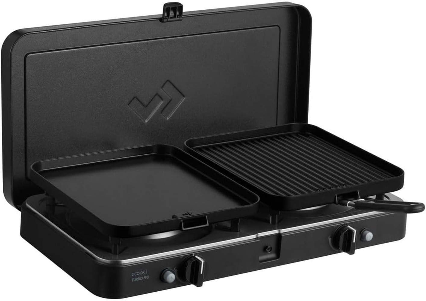 Cadac '2-Cook Turbo FFD Deluxe' Gasgrill, 50mbar, Schwarz, 55 x 30,7 x 9 cm Bild 1