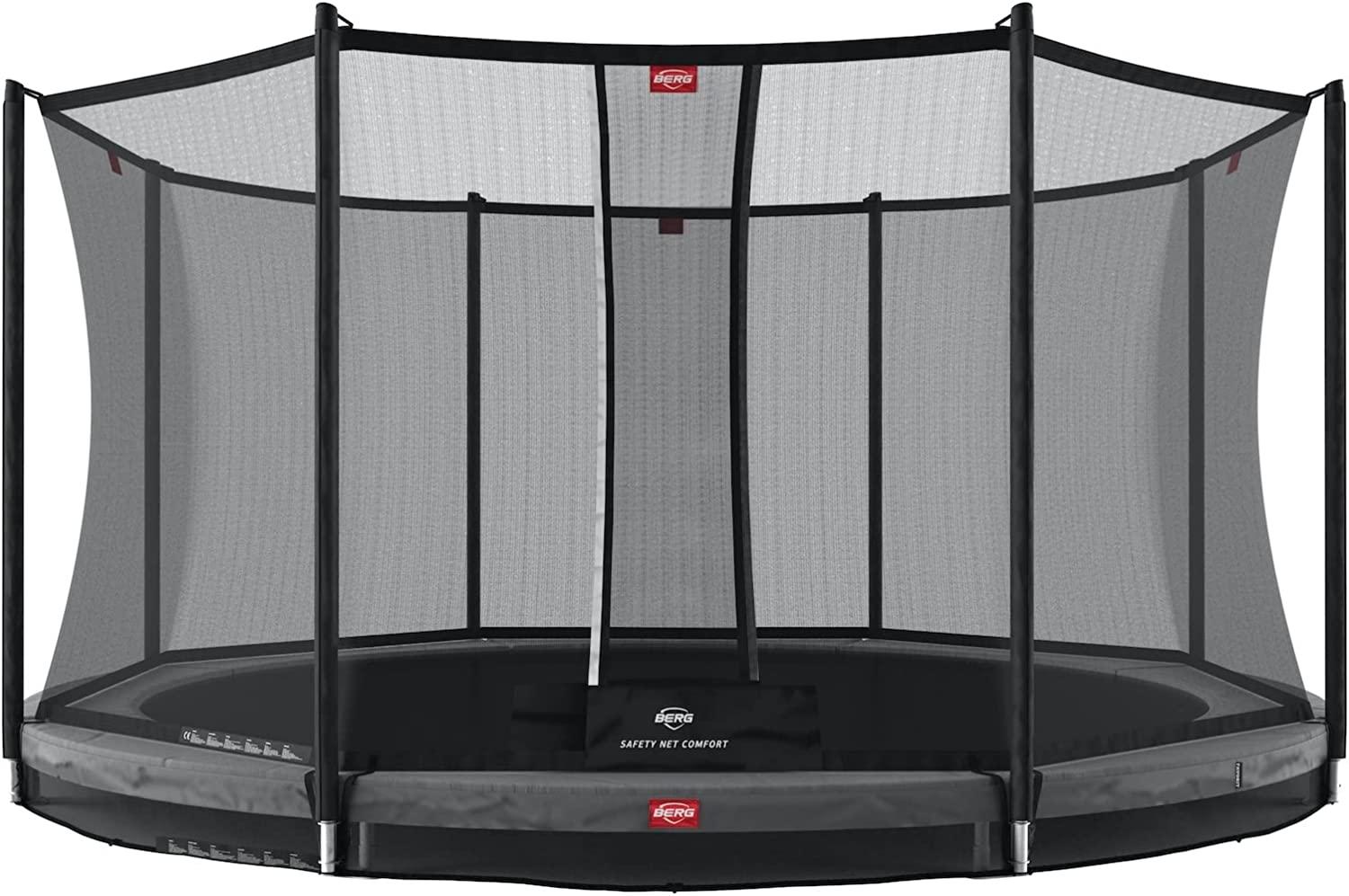 BERG Trampolin InGround rund 430 cm grau mit Sicherheitsnetz Comfort Favorit Bild 1