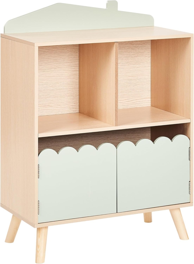 Bücherschrank Holzwerkstoff Heller Holzfarbton LACKEY Bild 1