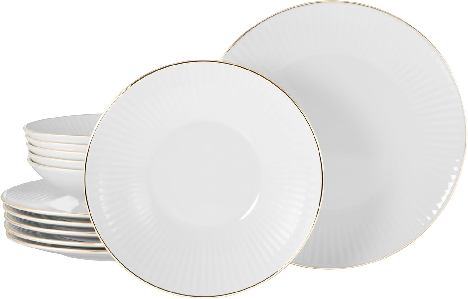 CreaTable Tafelservice Valencia Gold Tafelservice 12-tlg (12-tlg), 6 Personen, Porzellan Bild 1