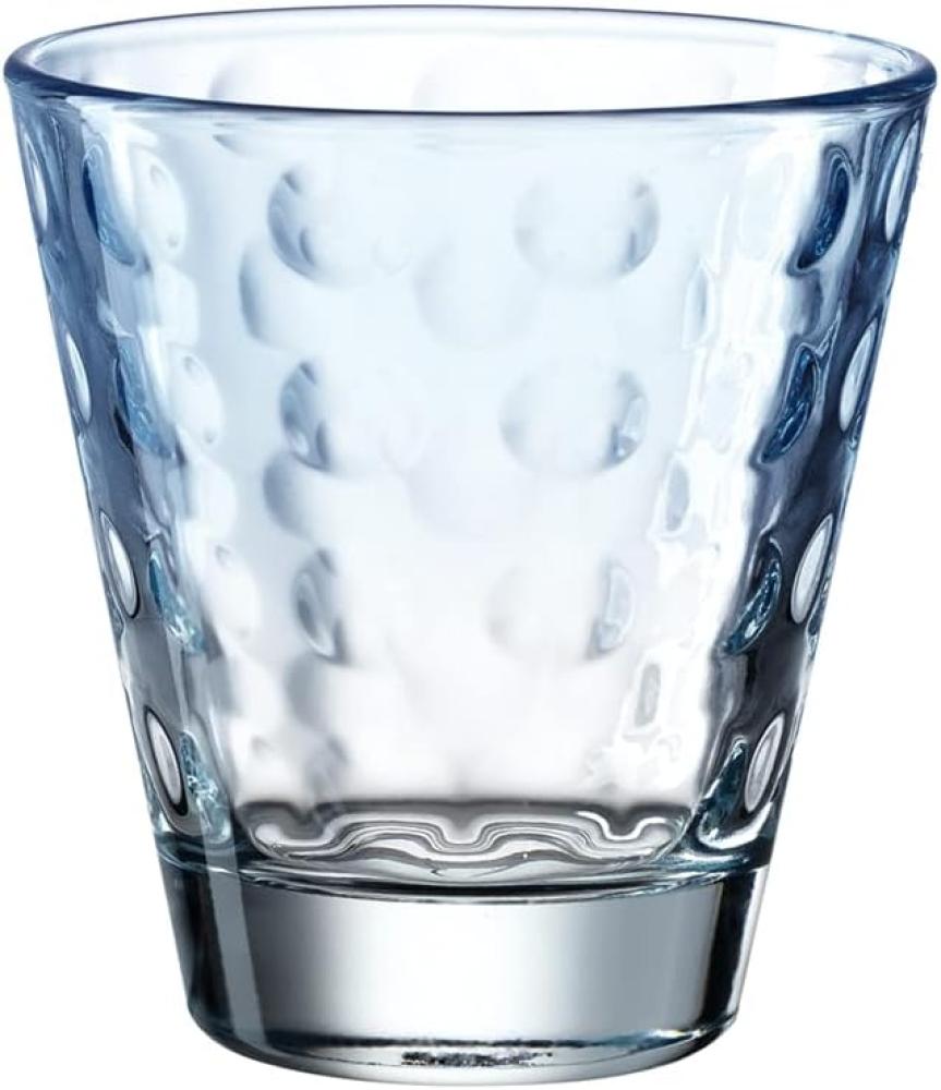 Leonardo Trinkglas Optic, Becher, Wasserglas, Kalk-Natron Glas, hellblau, 215 ml, 025894 Bild 1