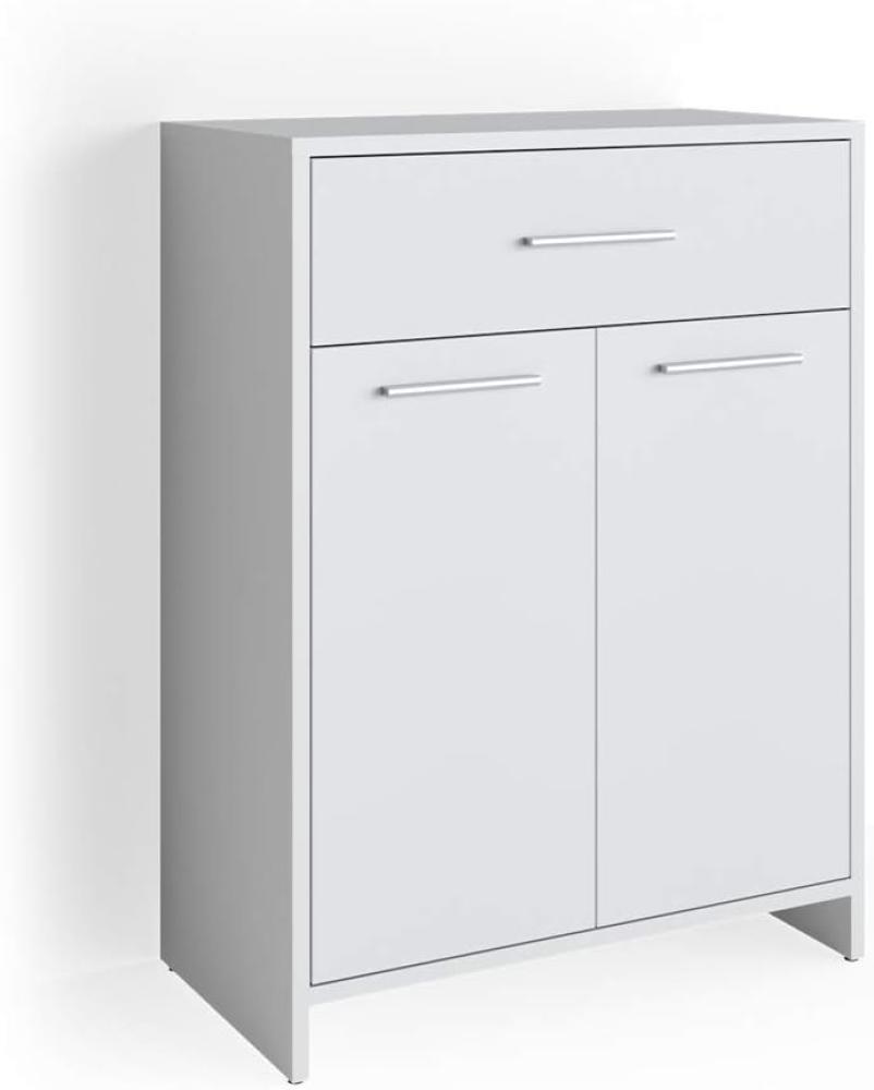 VICCO Badschrank KIKO 80 x 60 cm Weiß - Midischrank Bad Schrank Regal Badregal Bild 1