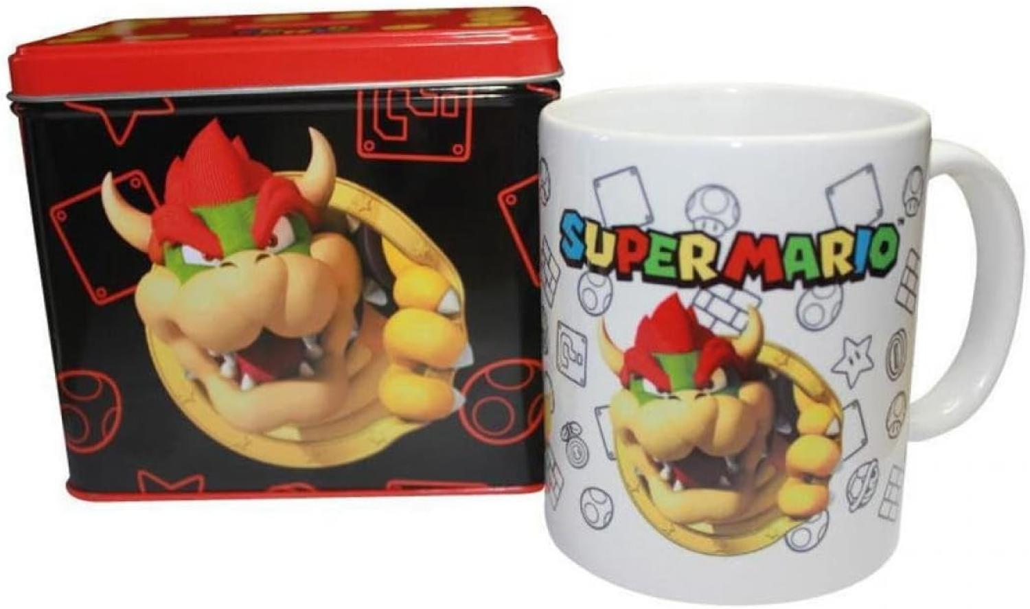 Nintendo Bowser Von Super Mario Tasse Cup Becher mit Spardose Münzbox 9 x 13 x 11 cm Bild 1