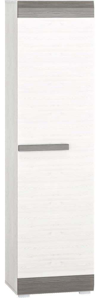 Stauraumschrank "Blanco" Kleiderschrank 55cm Pinie weiß grau MDF Bild 1