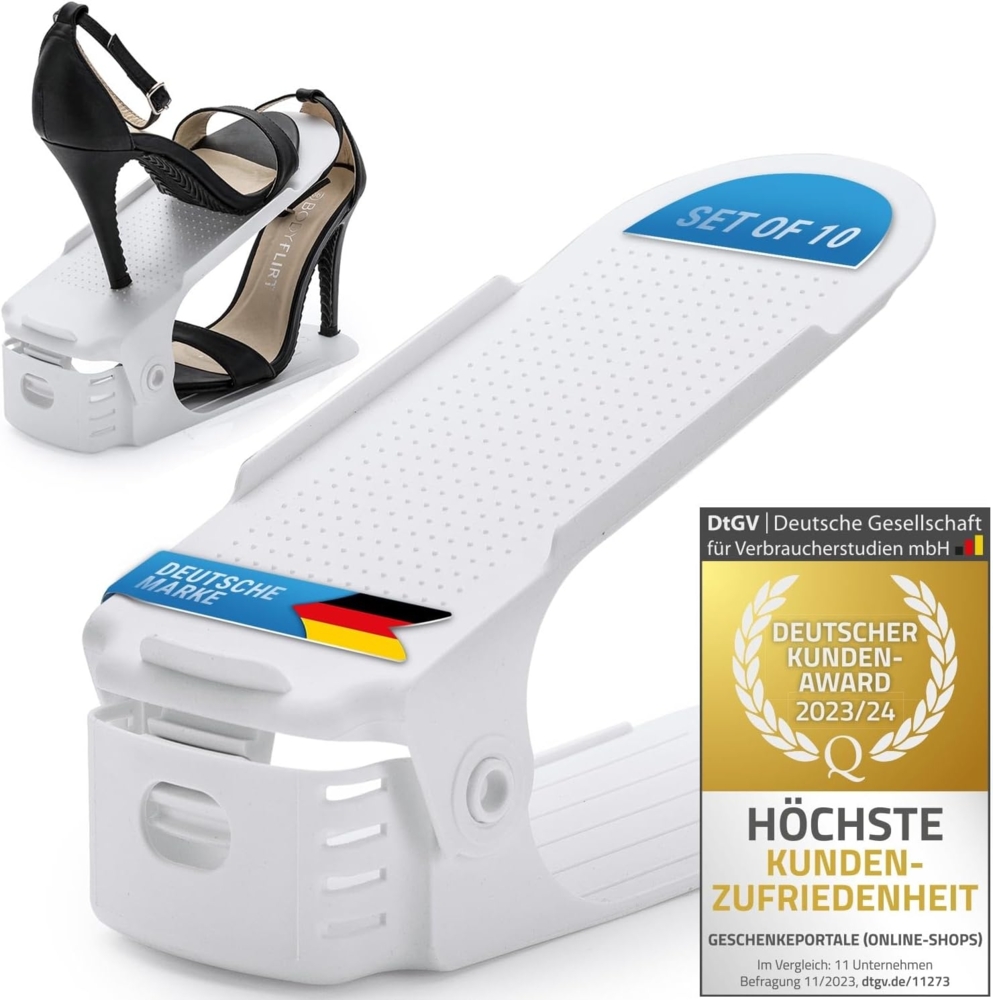 Goods+Gadgets Schuhstapler Schuhorganizer 50% mehr Platz, im Schuhregal Schuhordner - 5 Paar Bild 1