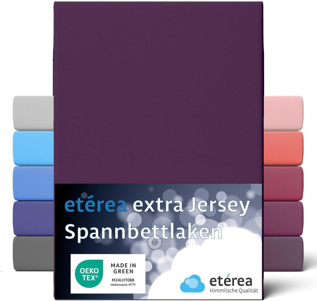 etérea Extra Jersey Spannbettlaken Pflaume 140x200 - 160x220 cm Bild 1