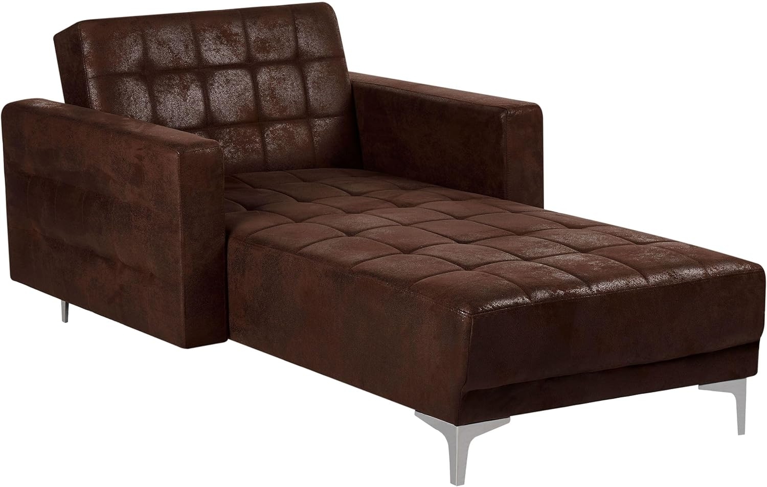Chaiselongue Kunstleder Old Style braun ABERDEEN Bild 1
