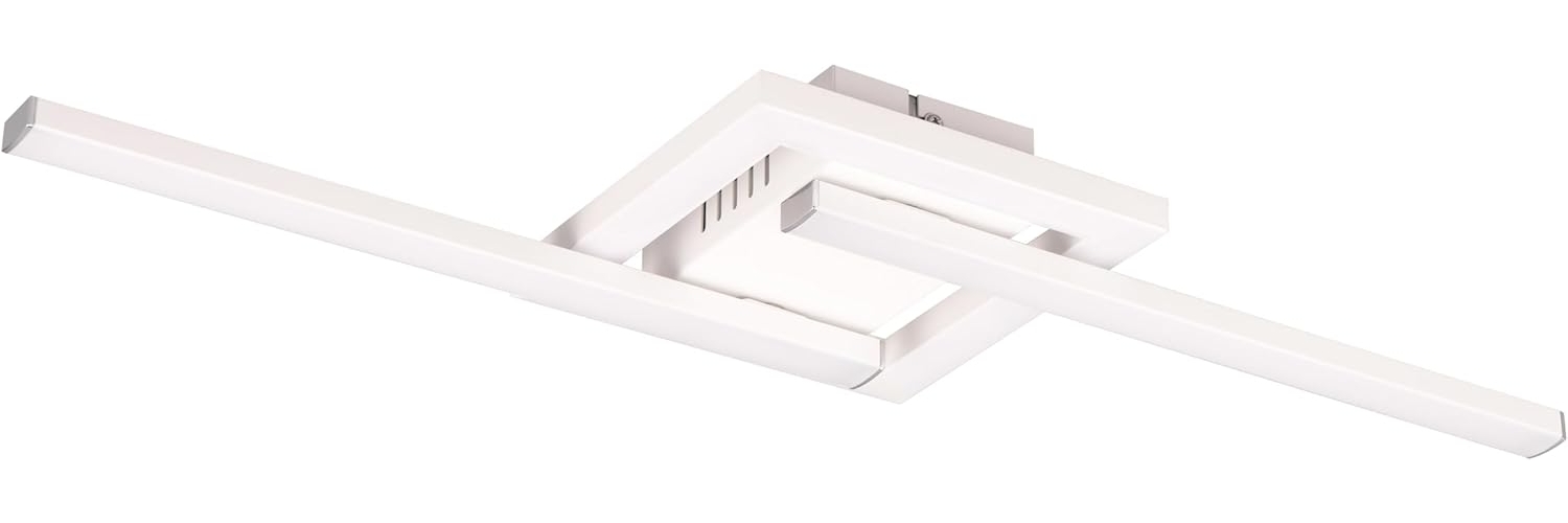 LED Deckenleuchte, Metall, weiß, matt, L 54 cm Bild 1