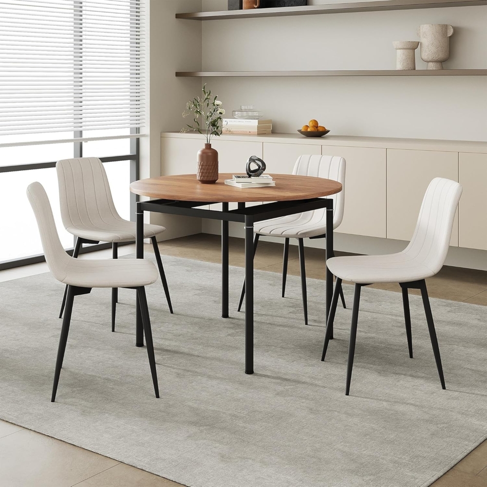 Essgruppe Hemnes 5-teilig Eicheoptik/Beige [en. casa] Bild 1