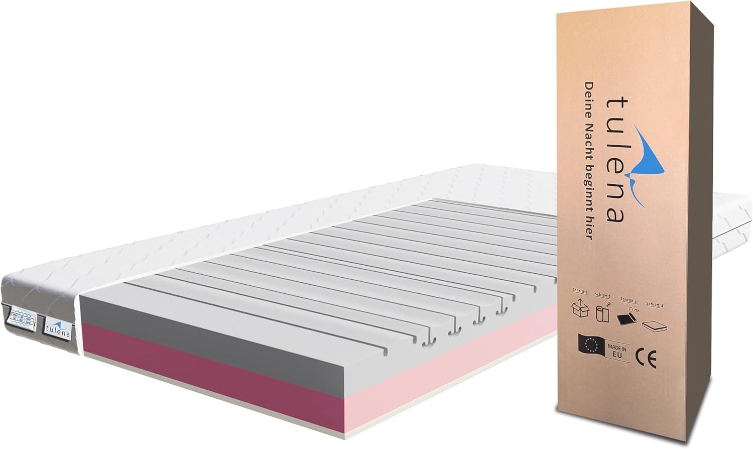 NOX Matratze 180x200 Komfortschaum Medium H2 + H3 Basic 17 cm | 30 Nächte Probeschlafen | Rollmatratze | Kaltschaum Matratze | Wendematratze | Antibakterieller Bezug mit Reißverschluss Bild 1