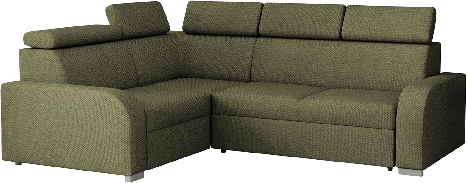 Ecksofa Apollo 2rR1 80 mit Schlaffunktion, L-Form, Einstellbare Kopfstützen (Farbe: Crown 11) Bild 1