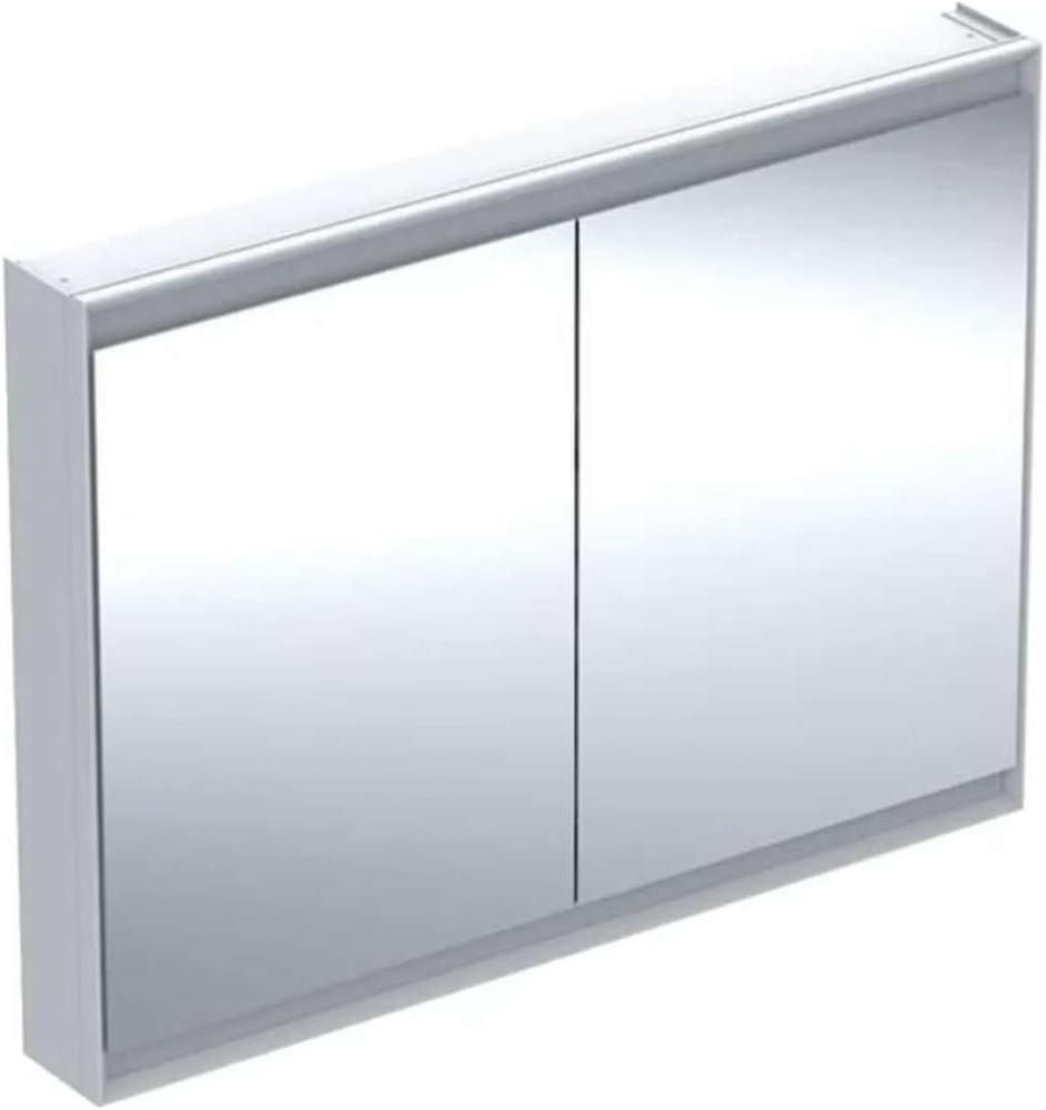 Geberit ONE Spiegelschrank mit ComfortLight, 2 Türen, Aufputzmontage, 120 x 90 x 15 cm, 505.815.00, Farbe: weiss / Aluminium pulverbeschichtet - 505.815.00.2 Bild 1