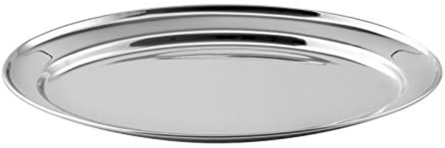 Weis 25025 Servierplatte oval 25x17 cm, Edelstahl, Silber, 25 x 17 x 2 cm Bild 1