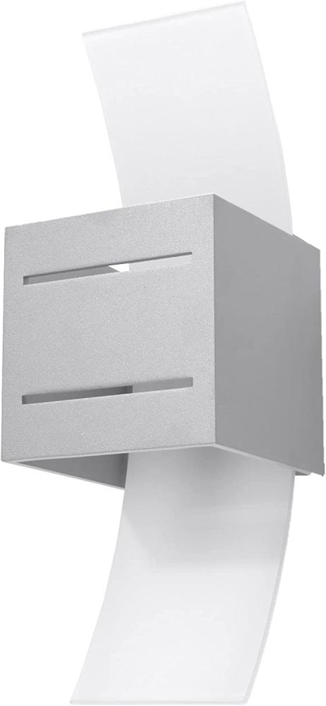 Wandleuchte, Aluminium, Glas satiniert, UP & DOWN, H 30 cm Bild 1