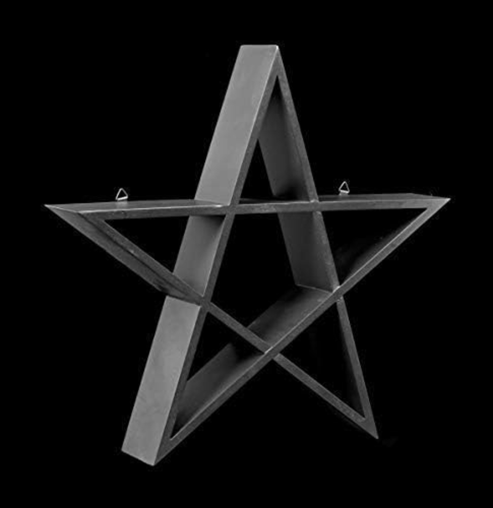 Figuren Shop GmbH Wandregal Wandregal - Schwarzes Pentagramm - Gothic Deko Bild 1