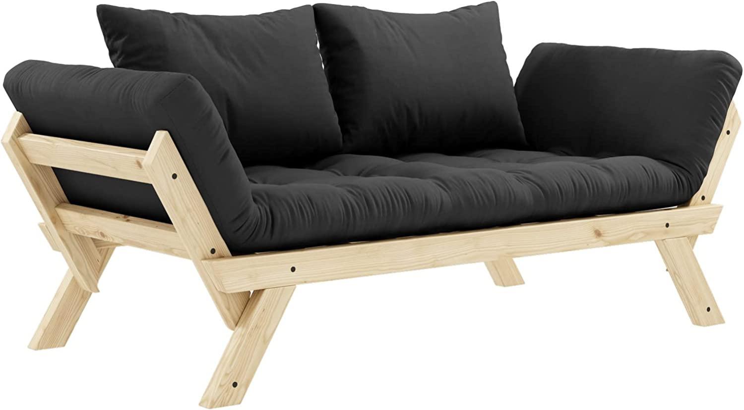 KARUP DESIGN BEBOP Futonsofa Gestell Natur Matratze Dunkelgrau Bild 1