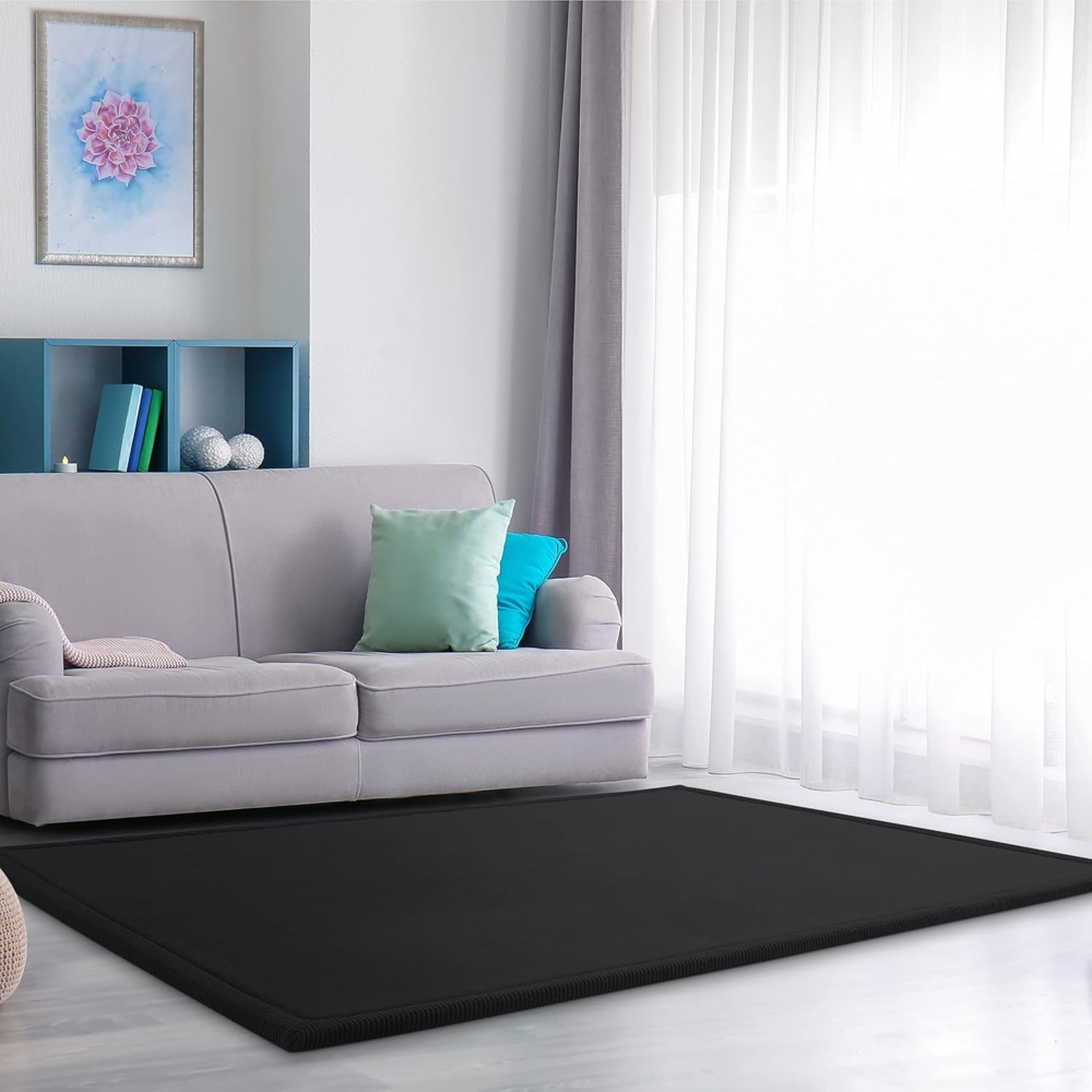 Paco Home Teppich Kinderzimmer Kinderteppich Baby Spielteppich Krabbeldecke Krabbelmatte Weich rutschfest Jungen Mädchen Deko, Grösse:120x160 cm, Farbe:Schwarz Bild 1