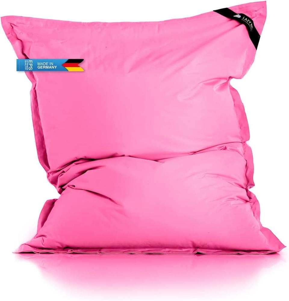 LAZY BAG Original Indoor & Outdoor Sitzsack XXL 400L Riesensitzsack Sitzkissen Sessel für Kinder & Erwachsene 180x140 cm (Pink) Bild 1