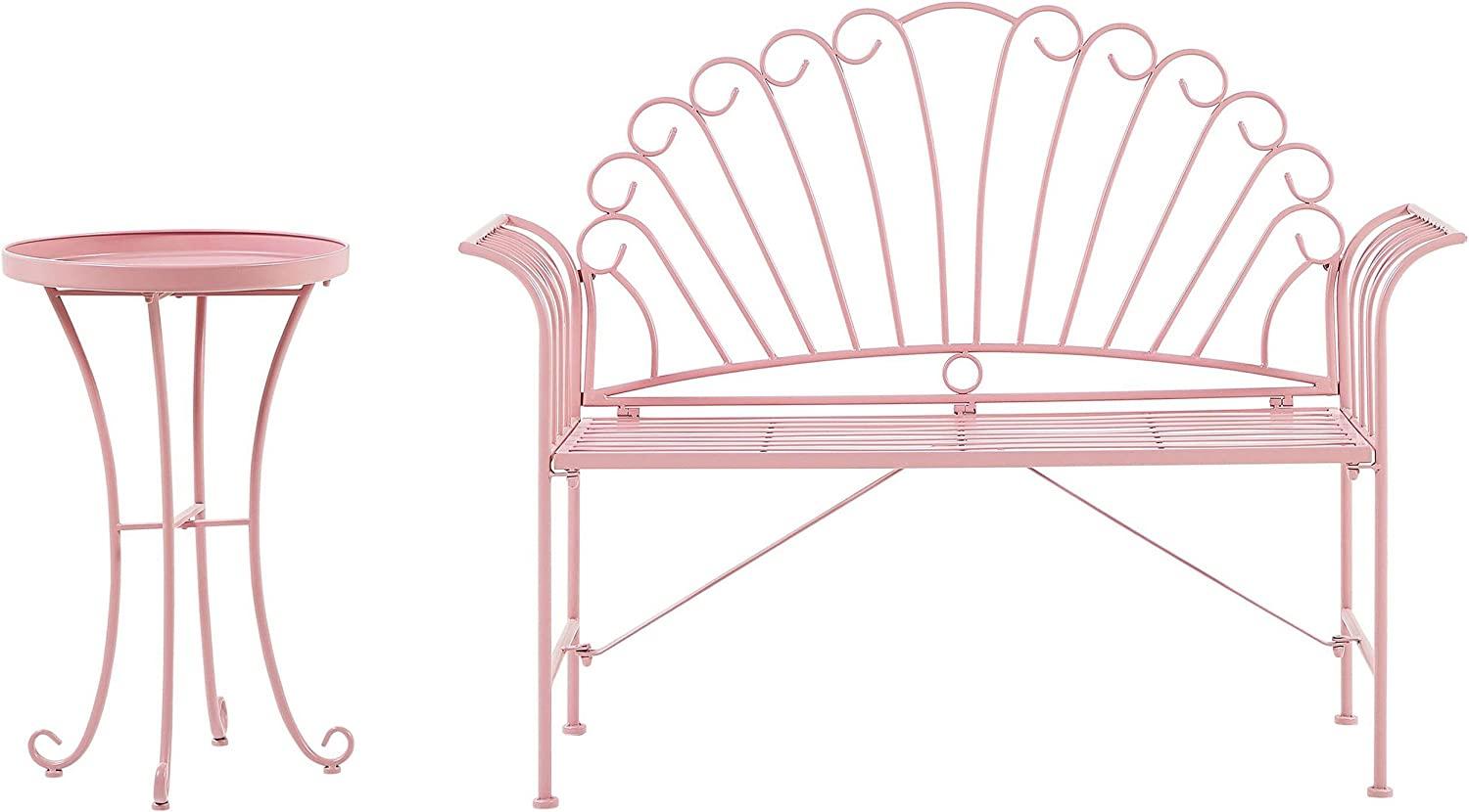 Bistro Set Metall Rosa CAVINIA Bild 1