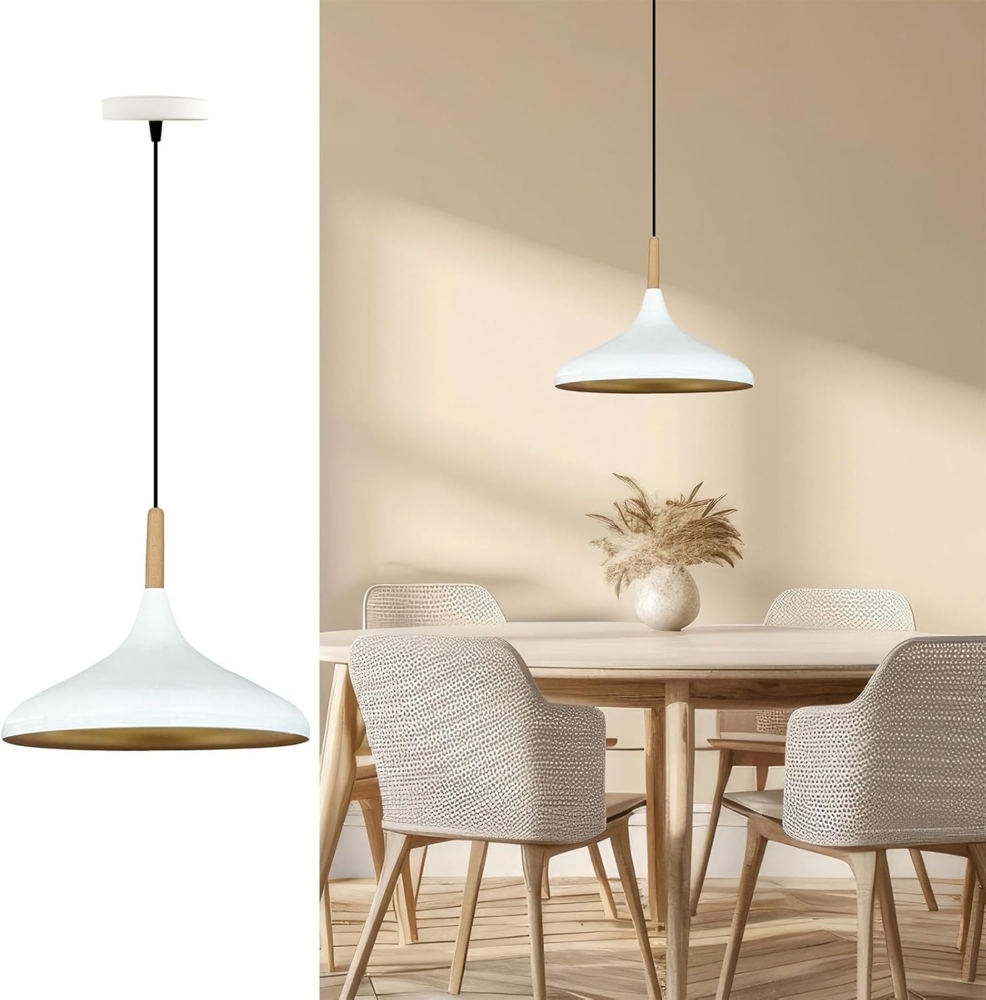 Bamyum Pendelleuchte Bamyum Pendelleuchte I Champion I Ø35 cm Holz-Metall E27 Moderne Lampe, ohne Leuchtmittel Bild 1