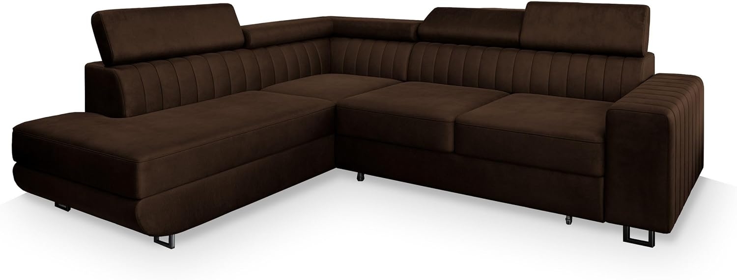 Masseno Ecksofa NOLA mit Schlaffunktion L-Form, Sofa mit Bettkasten Bild 1