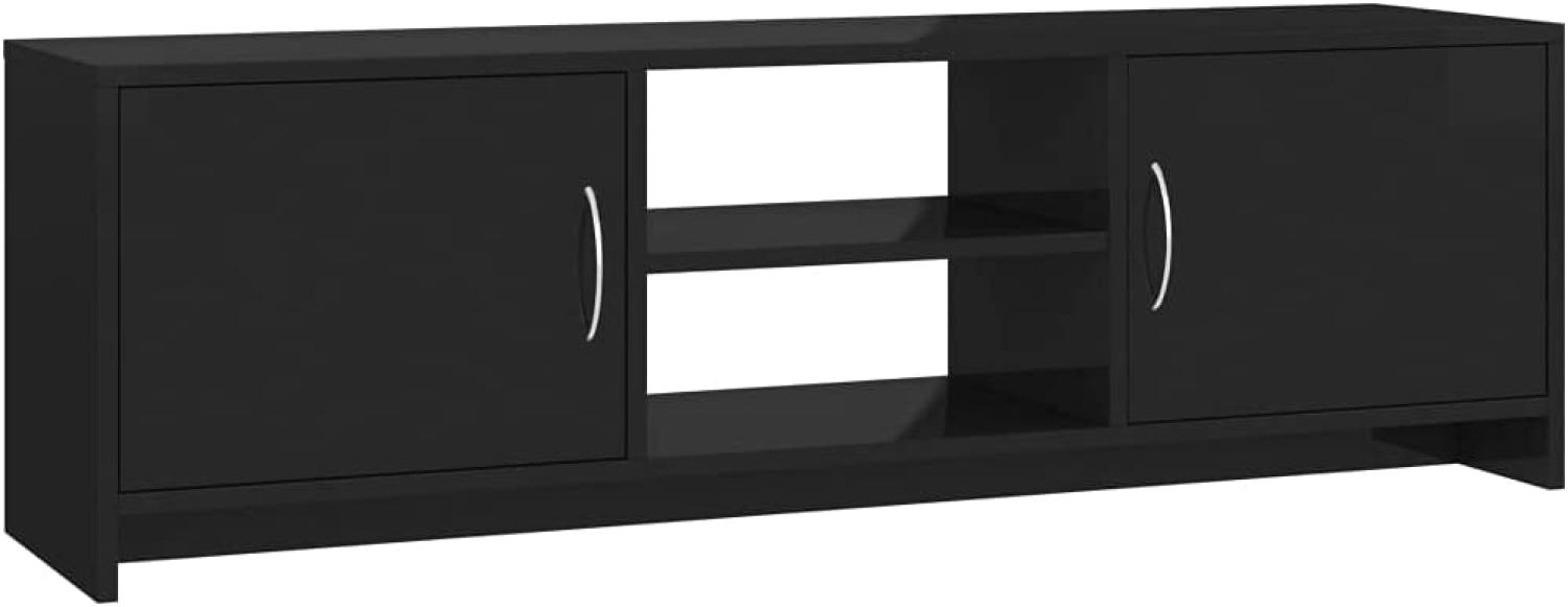 vidaXL TV-Schrank Hochglanz-Schwarz 120 x 30 x 37,5 cm Spanplatte Bild 1