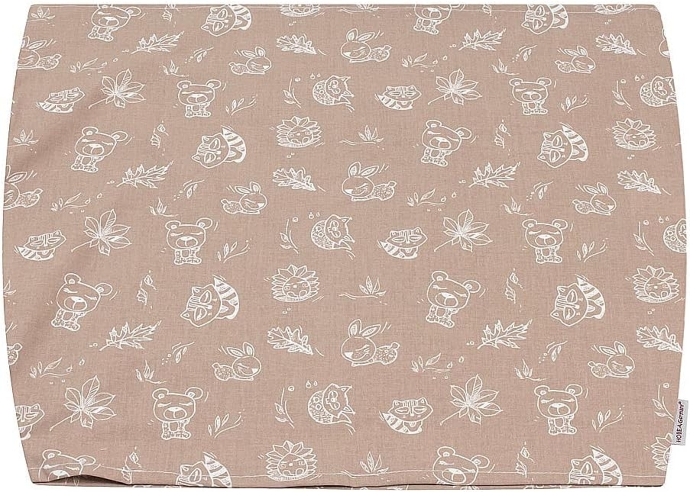 HOBEA-Germany Baby-Lagerungsbezug für Stillkissen XXL Lagerungskissen Schwangerschaftskissen Seitenschläferkissen groß (Waldbewohner Cappuccino) Bild 1