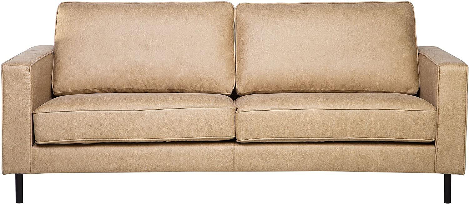 3-Sitzer Sofa Lederoptik beige SAVALEN Bild 1