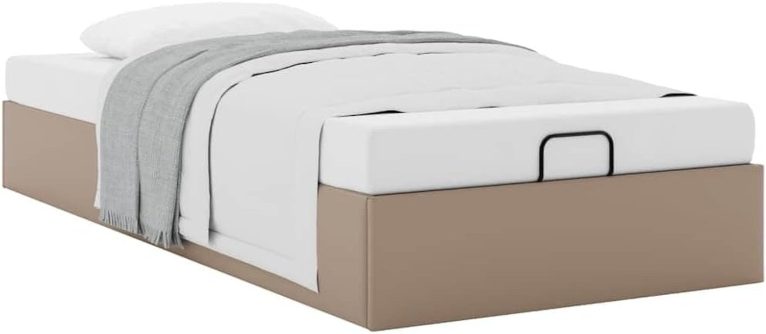 Ottoman-Bett ohne Matratze Cappuccino-Braun 80x200 cm Kunstleder 3310773 Bild 1