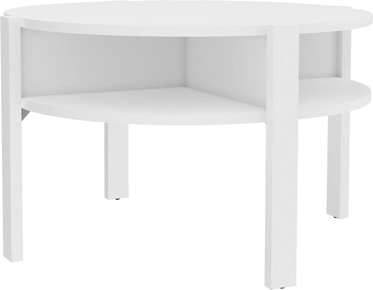 Couchtisch >Topiros< in Weiß - 74,4x45,5x74,4cm (BxHxT) Bild 1