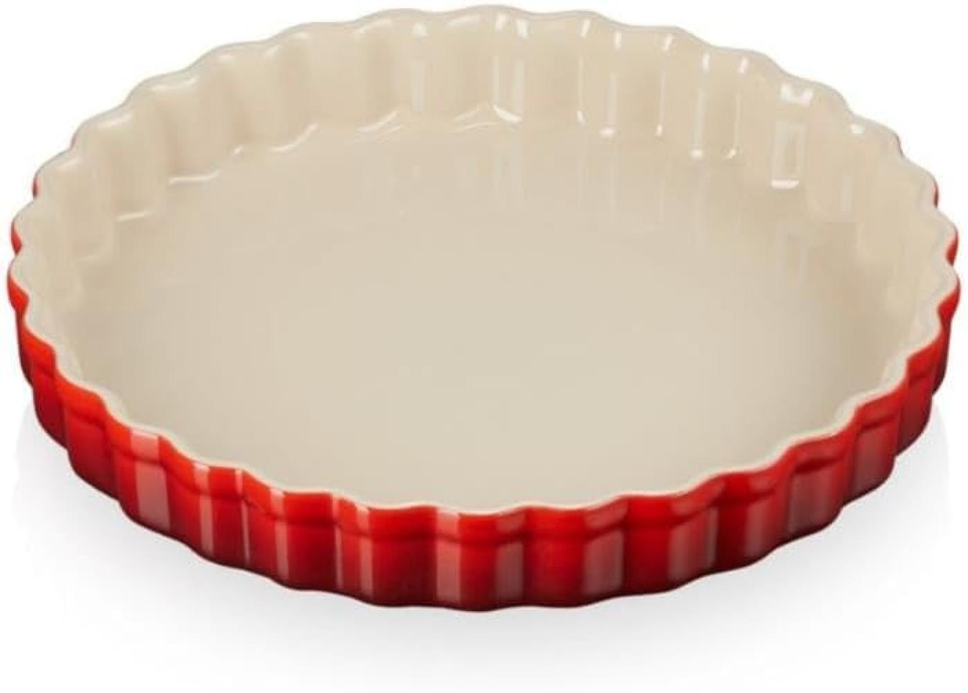 Tarte-Form 28 cm Kirschrot Poterie Le Creuset - Backofen geeignet Bild 1