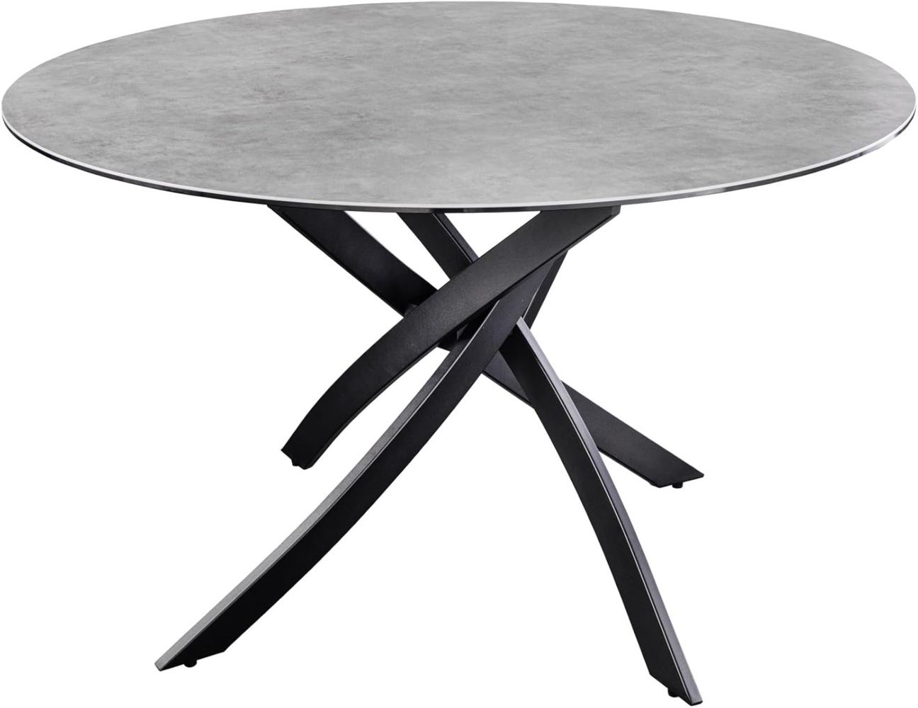 riess-ambiente Esstisch ALPINE 120cm anthrazit/schwarz · runder Keramiktisch mit Metallgestell (Einzelartikel, 1-St), Sterngestell · Glas · Metall · Beton-Design · bis 6 Personen · Modern Bild 1