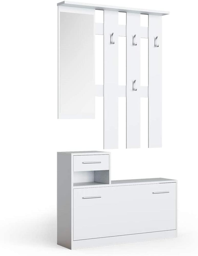 Vicco Flurgarderobe Set Billy weiß Garderobe Dielengarderobe Kompaktgarderobe Bild 1