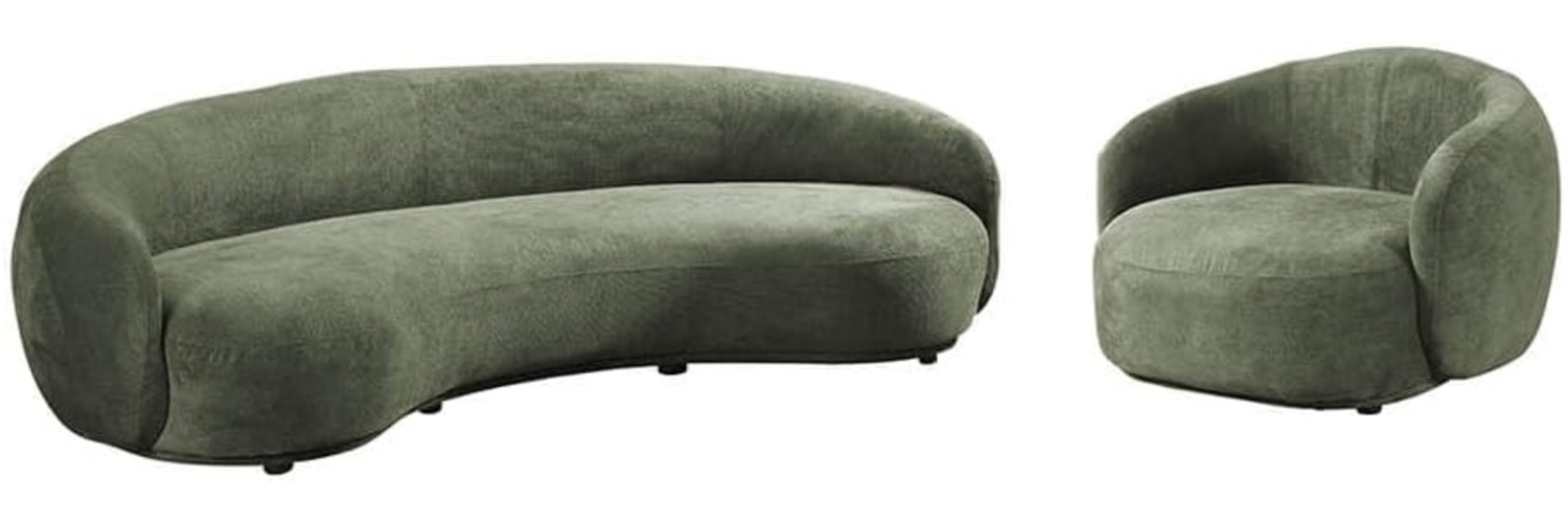 HOME DELUXE Lounge Set CASARA - Webstoff Dunkelgrün Bild 1