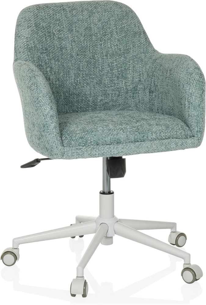 hjh LIVING Homeoffice Stuhl gepolstert SOLAO Home Schreibtischstuhl Drehstuhl höhenverstellbar, Wippfunktion, Stoff Mint Bild 1