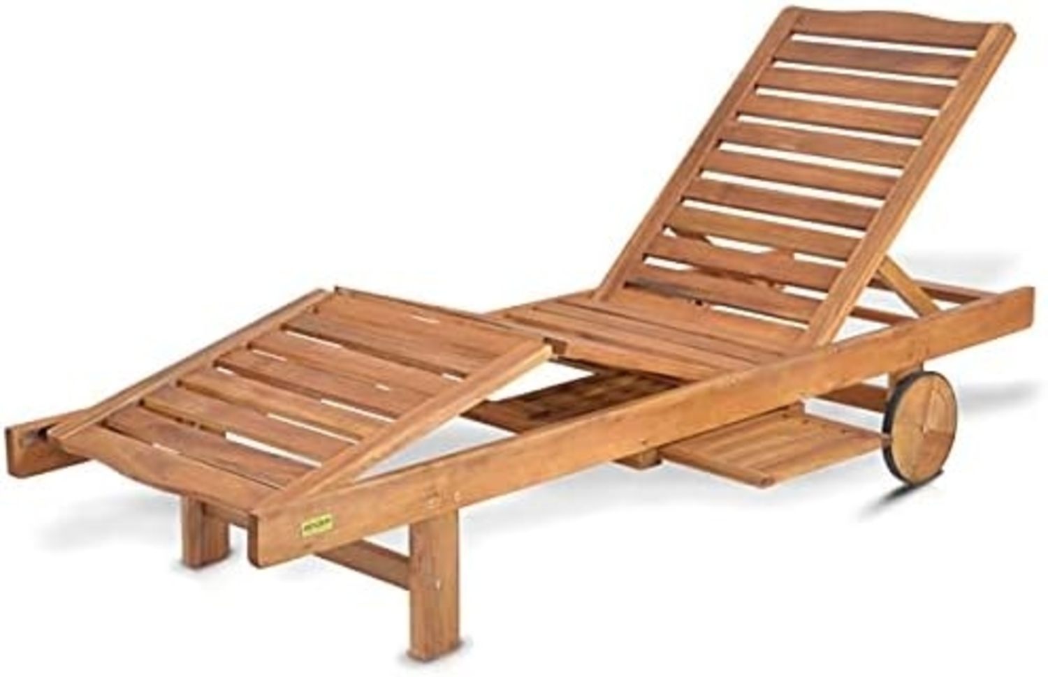 Hecht Gartenliege Resort A, Akazienholz, 199 x 62 x 30 cm (L x B x H), Ausziehbare Tische Bild 1