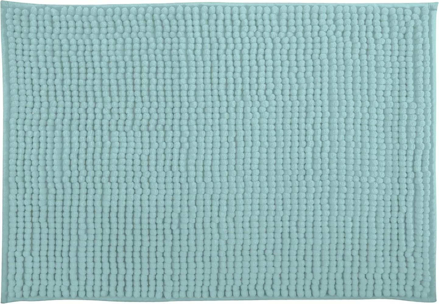 MSV Badteppich Badvorleger Duschvorleger Chenille Hochflor Badematte 40x60 cm – Pastellgrün Bild 1